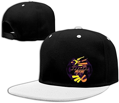 DCM500 Unisex Round Picture Unisex Fashion Cool Snapback Hip-hop Baseball-caps Hats Adjustalbe 17-23 Inches White