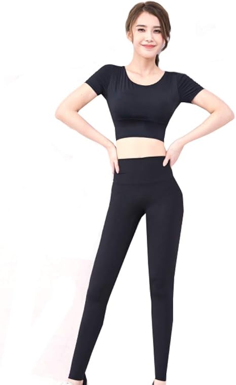 Amazon Co Jp Xinxikeji スポーツウェア レディース ヨガウェア トレーニングウェア ランニングウェア ホットヨガ 上下 2点セット 吸汗速乾 通気防臭 夏 運動風 ホーム キッチン