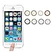Well Gallery Bling Rhinestone Circle Home Return Key Button Sticker Charms for Apple Iphone 6 6 plus 5 5s All Iphone/Ipad Models - Silver