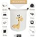 BOOHIT Storage Baskets,Canvas Fabric Laundry Hamper-Collapsible Storage Bin with Handles,Toy Organizer Bin for Kid's Room,Office,Nursery Hamper, Home Decor (giraffe)