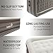 Ivation Premium Comfort Inflatable Air Mattress (Queen) Blow Up Air Bed w/28 Dual Coils - FirmaCoil Technology, Raised 20” Height w Built-in Electric Pump for Guest Travel Camping (Brown/Beige)