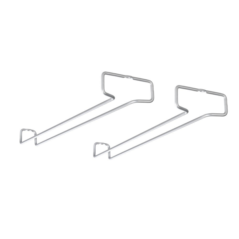 Metaltex "Rail" Wine Glass Undershelf Rack/Hanger, Set of 2, 41cm โ image 1