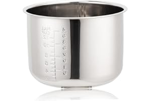 Yaregelun Stainless Steel Rice Cooker Inner Pot 5L,with Scale for Rice Pot Rice Cooker Rice Cooker Inner Pot Replacement Rice