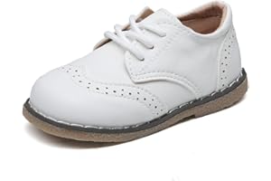 Chiximaxu Boys School Uniform Dress Shoes Casual Oxford Flats Toddler Girl Dress Shoes