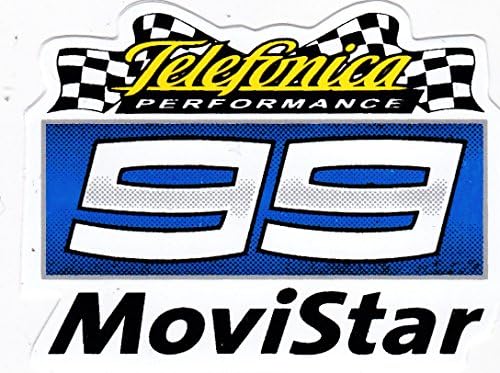 [STICKER G410] T.E.L.E.F.O.N.I.C.A PERFORMANCE 99 JORGE LORENZO MOTOGP SUPER BIKE : Helmet Locker Bicycles Skate Board Cover Car &amp; Bumper Vinyl Die-Cut Adhesive Decal 2.75"x3.25" 7x8cm