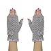 Classic Soft Knit Fingerless Cuff Gloves w/ Cute Bow and Cozy Chenille Lining