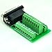 CZH-LABS Slim Right Angle D'sub Header Breakout Board, Terminal Block DSUB Connector Module (DB26HD Female)