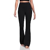 HeyNuts Harmony Flare Leggings 29"/30.5"/32.5"/34.5", High Waisted Tummy Control Wide Leg Bootcut Yoga Pants Lounge Soft