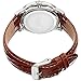 Akribos XXIV Men's AK715BR Retro Swiss Quartz White Dial Stainless Steel Brown Leather Strap Watch