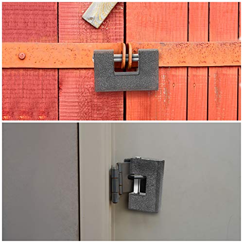 Kurtzy Heavy Duty Padlock with 4 Keys Hardened Solid Steel Hardware