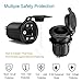 Cigarette Lighter And USB Charger Socket Car Marine Motorcycle ATV RV Lighter Socket Power Outlet Socket Receptacle 12V Waterproof Plug 2 Pack By ZHSMS