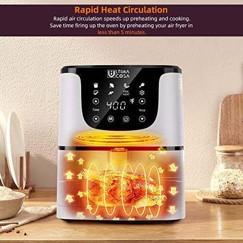 Ultima Cosa Air Fryer, 5.8QT Oil Free XL Electric Hot Air Fryers Oven