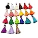 PAMIR TONG 21pcs/lot 2.5cm(1'') Mini Tassels Tiny Short Silk Tassels DIY Craft Supplies Jewelry Tassels Chunky Tassel GD21ST137