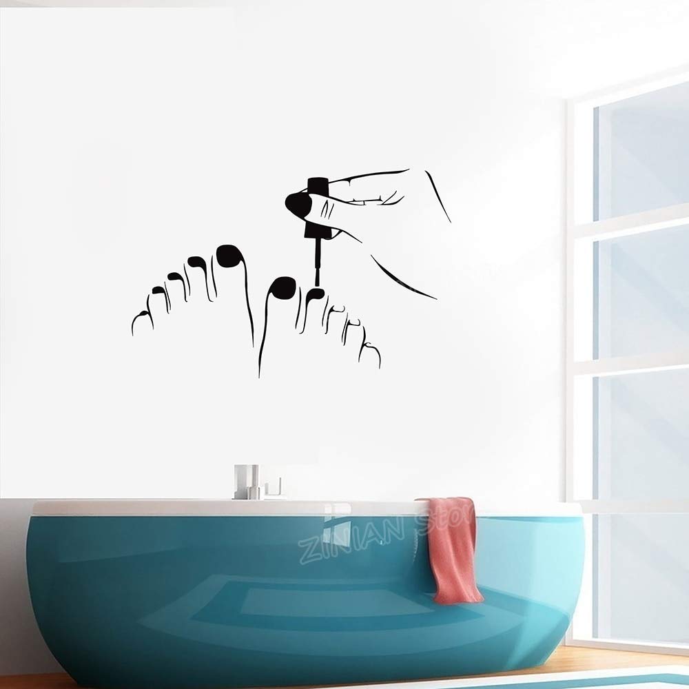 Lyclff Fashion Wall Decal Pedicure Girls Beauty Salon Vinyl Wall