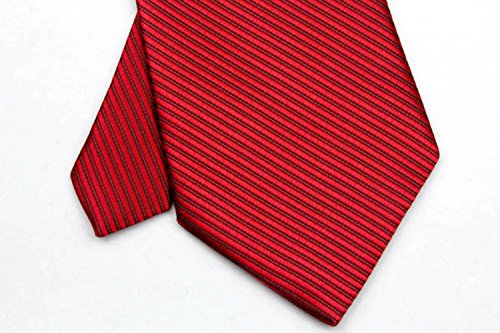 Wehug Men's Classic Solid Tie Silk Woven Necktie Jacquard Neck Dark Red Ties For Men LD0053