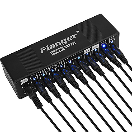 Guitar Pedal Power Supply, Irich Pedalboard Effect Pedal Connect Supply with Isolated Short Circuit/Overcurrent Protection - Isolated 9 Output Power Supply Unit for Guitar Effects/Pedal Boards