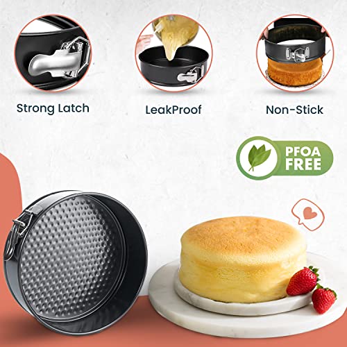 RFAQK 10 Inch Springform Cake Pan-Nonstick Baking Set with