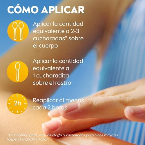 Kids Protege & Cuida 5 en 1 - Loción Solar con SPF50+ - Protector Solar Infantil Extra Resistente al Agua - Con Pantenol, Vitamina C y E - Aprobado por Pediatras - Todo Tipo de Piel - 200 ml