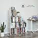 SONGMICS 9-Cube Metal Mesh Storage Cube, Storage Shelves Organizer, Modular Bookcase, DIY Closet Cabinet Shelf for Books, Plant, Toys, Shoes, Clothes 36.6”L x 12.8”W x 36.6”H, White ULPL115W