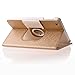 Thankscase Case Compatible with iPad Pro 12.9 Inch 2015 Release, Swivel Case Build-in Pencil Holder and Wallet Pocket and Hand Strap for iPad Pro. (Gold)