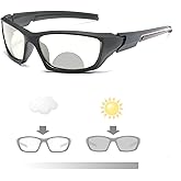 mincl Transition Photochromic Bifocal Reading Glasses for Mens and Womens, Square Sports Sunglasses Readers 0~+4.00