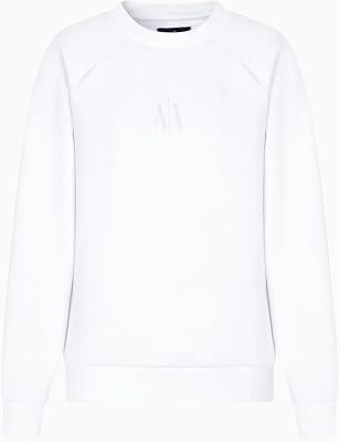 Sweat-Shirt à col Rond pour Femme, Motif Icon Project, Logo Brillant, Blanc Optique, Taille L, Blanc Optique., L