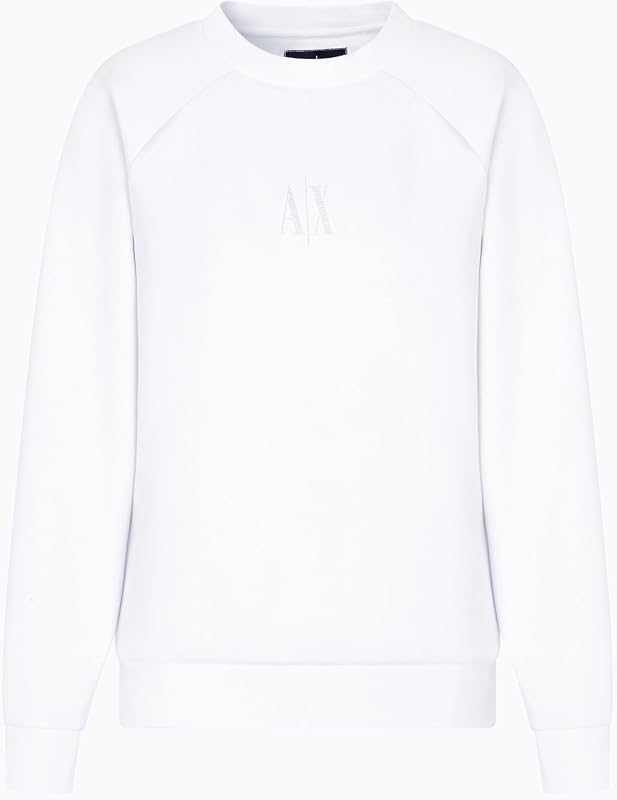 Sweat-Shirt à col Rond pour Femme, Motif Icon Project, Logo Brillant, Blanc Optique, Taille L, Blanc Optique., L