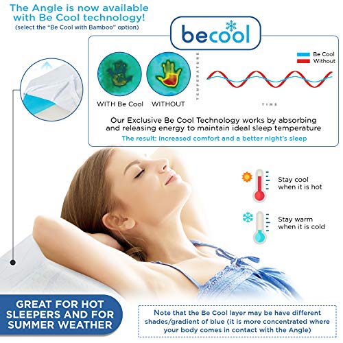 The Angle by Back Support Systems - Guaranteed to Help Reduce Back Pain Immediately. Eco Friendly, Medical Quality Memory Foam Bed Wedge Leg Pillow for Back Pain