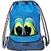 ButterFox Water Resistant Swim Gym Sports Dance Bag Drawstring Backpack Cinch Sack Sackpack for Men and Women, Waterproof Fabric - Light Blue