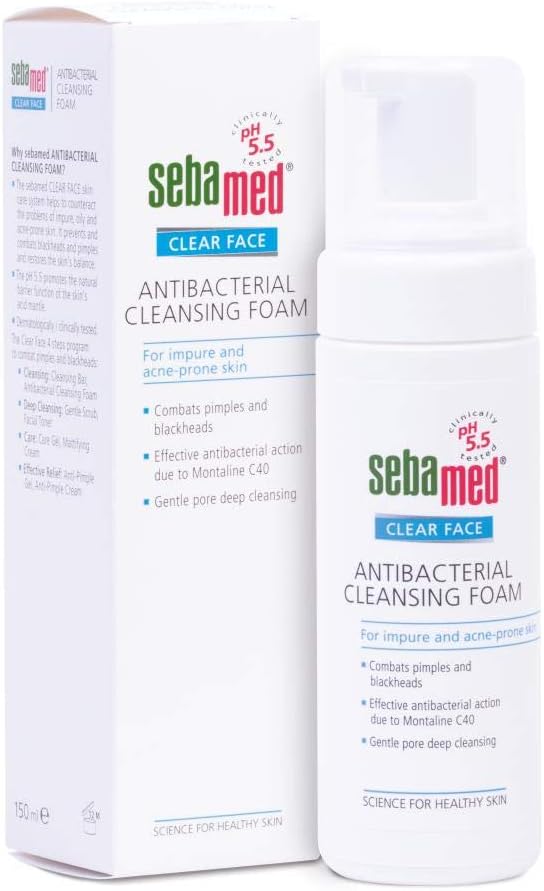 Sebamed Clear Face Cleansing Foam 150ml Antibacterial Anti-Pimple pH 5.5