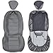 Motor Trend Premium Leatherette Car Seat Covers - Gray PU Leather