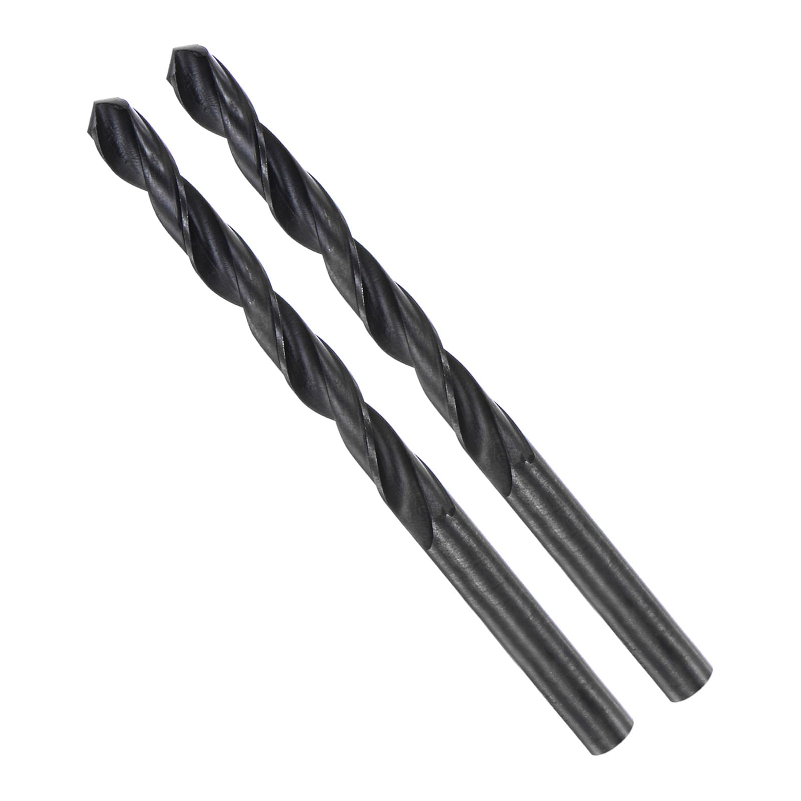 CoCud Twist Drill Bits, 6.7mm Cutting Diameter 0.26" Shank, High-Speed Steel Black Oxide Coating Jobber Bit Set (Applications: for Metal Wood Plastic), 2-Pieces