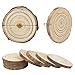 CEWOR Natural Wood Slices 30pcs 2.4-2.8 Inches Craft Wood kit Unfinished Predrilled with Hole Wooden Circles for Christmas Ornaments DIY Crafts Arts Rustic Wedding Decoration