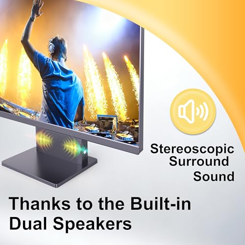 SUKOTOP 27 Inch All in One PC Ryzen 5 7640HS (up to 5.0GHz) 6 Core Processor Computer All in One 16GB RAM 512GB SSD with Webcram WiFi6 Bluetooth5.3 Wired Keyboard & Mouse