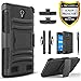 Circlemalls [Combo Holster] And Built-In Kickstand Case Hybird Shockproof Phone Cover And Stylus Pen Compatible For [ZTE Zmax 2] With [Premium Screen Protector]-Black