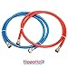 Washing Machine Hoses (6FT) - Universal Fit (2 Pack) - 3-Layer Reinforced PVC Coated Stainless Steel Water Supply Line - Leak Proof - Wash Machine Replacement Water Lines