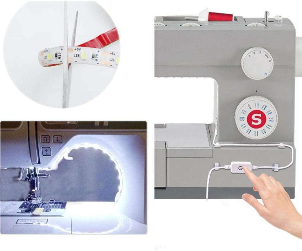 Sewing Machine LED Light Strip, Flexible LED Strip Lights Bar,6.6ft Cord with Touch Dimmer and USB Power Supply - Image 3