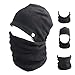 TRIWONDER Balaclava Hood Hat Thermal Fleece Face Mask Neck Warmer Full Face Cover Cap Winter Ski Mask (Black - New Version)