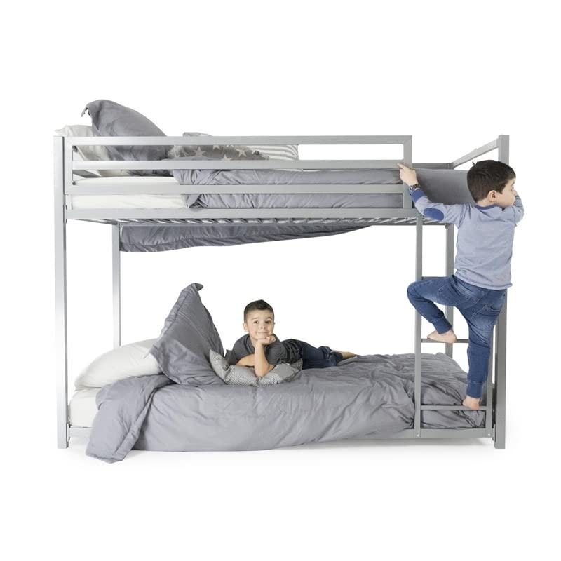 DHP Miles Metal Bunk Bed, White, Full/Full Pricepulse