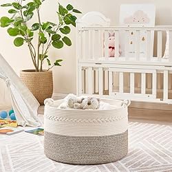 KAKAMAY Large Blanket Basket (20"x13"),Woven