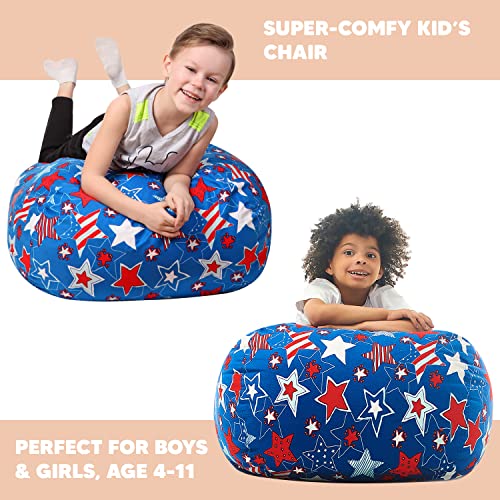 Stuffed Animal Storage Bean Bag Toy Storage Organizer and Bean Bag