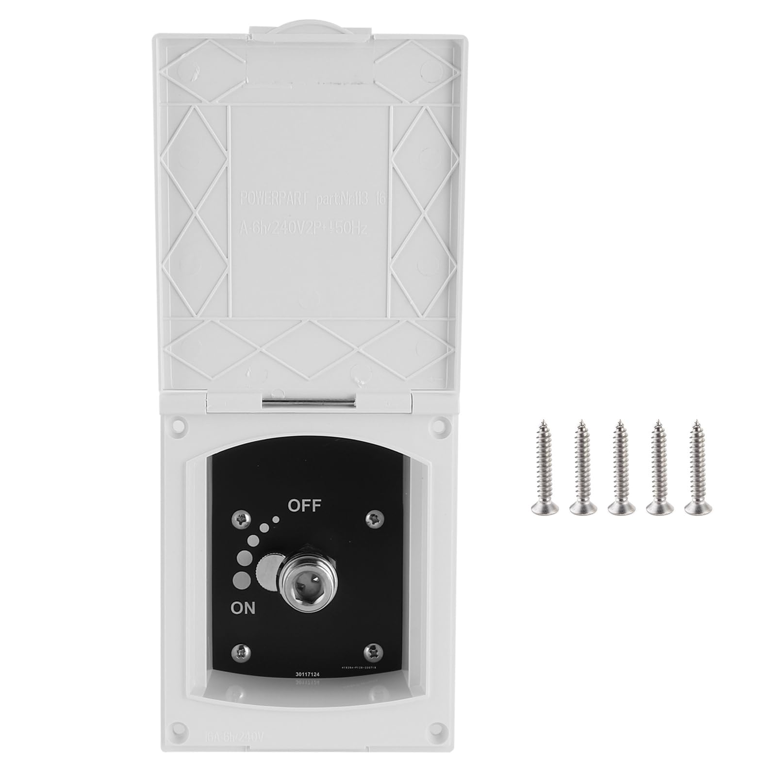 RV Exterior Shower Box, 1/2in White RV Inlet and Outlet Interface Exterior Shower Box for Caravan RV Boat Motorhome Without Shower Hose/Head