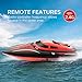 Gizmovine Remote Control Boat for Pools and Lakes, 20 MPH+ High Speed RC Boats for Adults or Kids, 2.4GHz RC Racing Boat 180 Degree Flipping Boat Toys for Boys (H101)