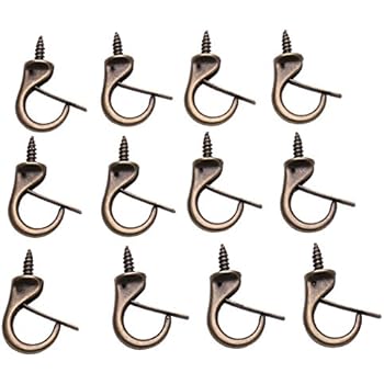 Welldoit 12 Pcs Windproof Metal Hooks Screw in Screw Hooks Ceiling Hooks