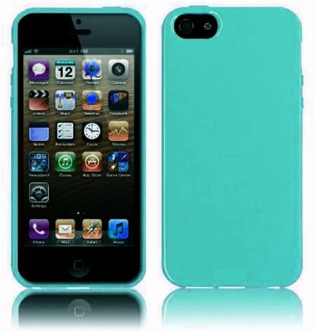 RawX Solid TPU Clear Silicone Gel Rubber Soft Skin Case Cover For iPhone 4/4S - Blue