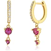 Small Gold Hoop Earrings 14K Gold Plated Huggie Hoop Earrings for Women 1 Pair Dangle Hoop Earrings Hypoallergenic Dainty Drop Gold Earrings Hoops for Women Girls Jewelry Gift