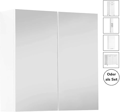 Mokebo Bad Spiegelschrank Die Badenixe Moderner Badschrank Mit Spiegel Badezimmerschrank Oder Badmobel Set Made In Germany Amazon De Kuche Haushalt