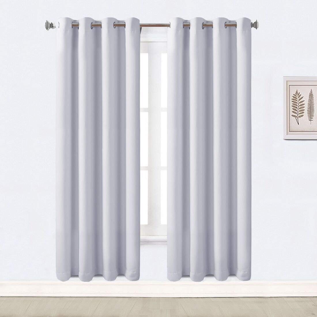 Fairyland Thermal Insulated Window Curtains for Living Room,1 Panel,52*84 inch,Silver Grey