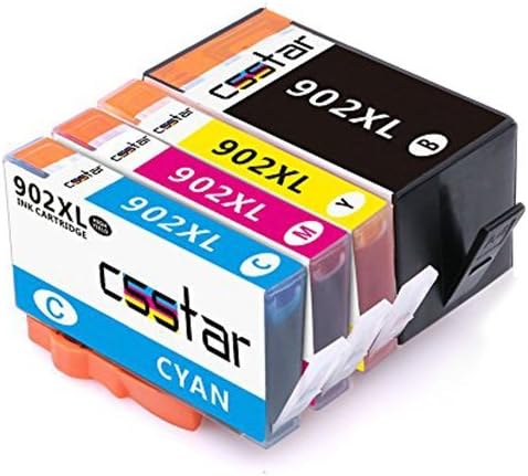 CSSTAR Remanufactured Ink Cartridge Replacement for HP 902 XL 902XL Combo Pack Use in OfficeJet Pro 6968 6978 6975 6970 6960 6954 6962 6950 6954 Printer - Black, Cyan, Magenta, Yellow