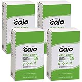 GOJO MULTI GREEN Hand Cleaner Natural Citrus Solvent, 2000 mL, USDA Certified Biobased Product Hand Cleaner with Natural Pumice Refill PRO TDX Push Style Dispenser (Pack of 4) - 7265-04